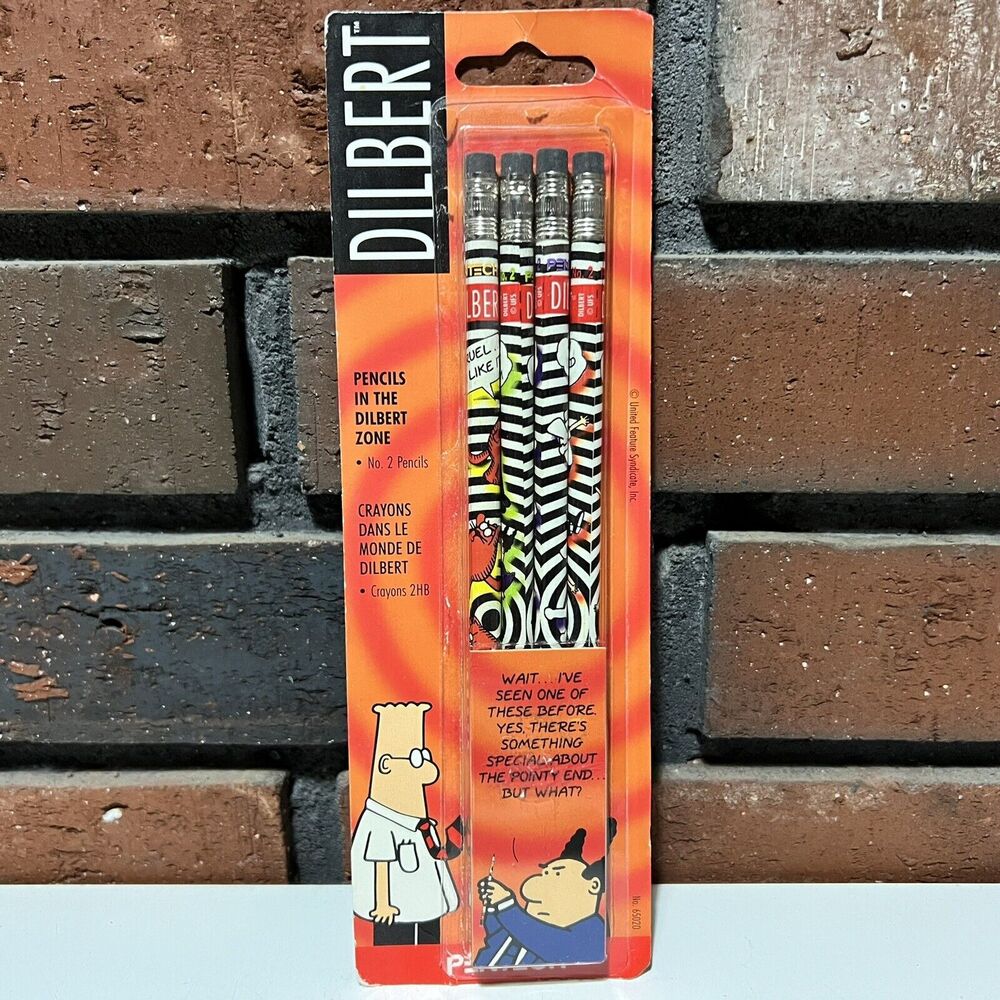 VINTAGE 1997 Pentech 4 Pencils In the DILBERT Zone Characters No. 2